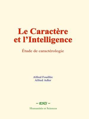 cover image of Le caractère et l'intelligence